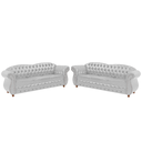 Ver imagem 1 de Dois Sofás Chesterfield Merlo 3 lugares 2,30 - Corano Branco / Decoração, recepção, Barbea
