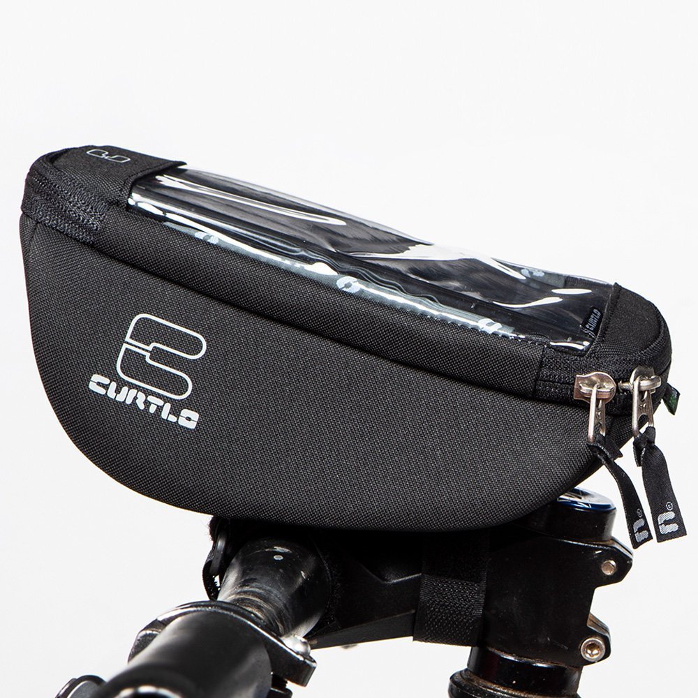 Bolsa De Guidão para Bicicleta Curtlo Bag Bike Impermeável Touch Phone Plus 0,5L Preto - 7