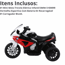 Ver imagem 6 de Mini Moto Triciclo Elétrica Infantil Bmw S1000rr Vermelha Esportiva 6v Zippy Toys