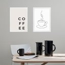 Ver imagem 2 de Kit 2 Quadros Ultra Minimalistas Cozinha Café 24x18cm:madeira Preta