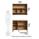 Ver imagem 3 de Cozinha Compacta 2 Peças em MDF 4 Portas Amêndoa e Chumbo Espresso Móveis