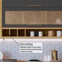 Ver imagem 6 de Cozinha Compacta 2 Peças em MDF 4 Portas Amêndoa e Chumbo Espresso Móveis