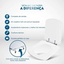 Ver imagem 3 de Assento Sanitário em Mdf Dama Senso Branco para Bacia Roca