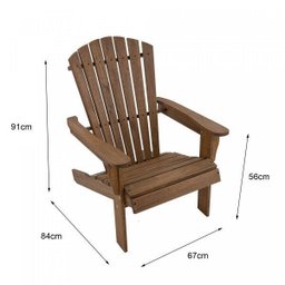 Conjunto 2 Cadeiras Pavão Adirondack Madeira Eucalipto - 5