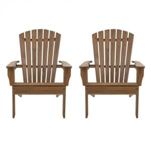 Conjunto 2 Cadeiras Pavão Adirondack Madeira Eucalipto
