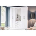 Ver imagem 2 de Guarda Roupa Casal 4 Portas e 3 Gavetas C- 1 Espelho Briz B24 Branco