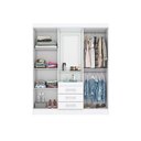 Ver imagem 3 de Guarda Roupa Casal 4 Portas e 3 Gavetas C- 1 Espelho Briz B24 Branco