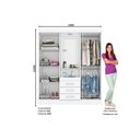 Ver imagem 4 de Guarda Roupa Casal 4 Portas e 3 Gavetas C- 1 Espelho Briz B24 Branco