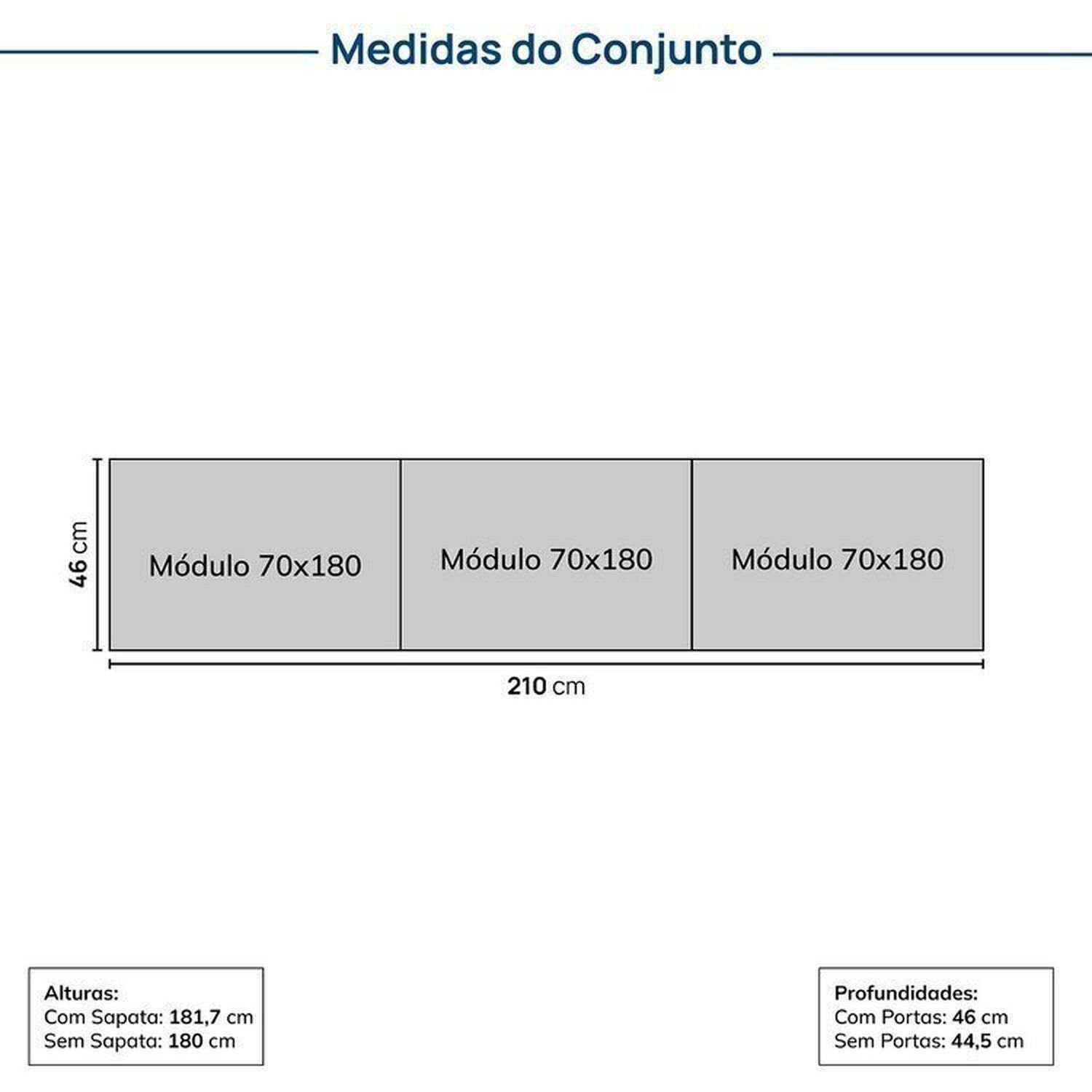 Estante Multiuso Livreiro 3 Módulos 10 Portas 3 Gavetas Frame Cabecasa MadeiraMadeira - 4
