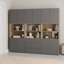 Ver imagem 1 de Estante Multiuso Livreiro 3 Módulos 10 Portas 3 Gavetas Frame CabeCasa MadeiraOriginals