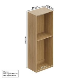 Estante Multiuso Livreiro 3 Módulos 10 Portas 3 Gavetas Frame Cabecasa MadeiraMadeira - 9