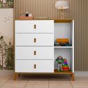 Ver imagem 2 de Cômoda e Sapateira Jujuba 4 Gavetas em Mdf Alta Qualidade:branco