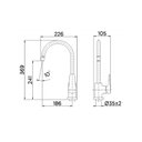 Ver imagem 2 de Misturador Monocomando para Cozinha de Mesa Bica Alta Lift Cromado - Docol