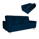 Ver imagem 4 de Sofá Cama 3 lugares Com Báu Quartzo Reclinável - Larbelle