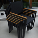 Ver imagem 5 de Kit 6 Poltronas Modelo Indiana em Tela Sling - Preto