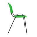 Ver imagem 5 de Kit com 10 Cadeiras Iso para Escola Escritório Comércio Verde Base Preta Ecomhome