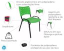 Ver mais imagens de Kit com 10 Cadeiras Iso para Escola Escritório Comércio Verde Base Preta Ecomhome