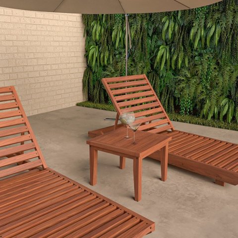 Conjunto 2 Espreguiçadeiras e Mesa de Centro Roma