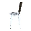 Ver imagem 4 de 4 Cadeiras para Mesa Branca Hawai Marrom Assento Floral:floral Branco