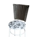 Ver imagem 5 de 4 Cadeiras para Mesa Branca Hawai Marrom Assento Floral:floral Branco