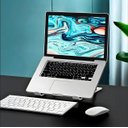 Ver imagem 3 de Suporte P/ Notebook Ajustável Ergonômico Dobrável Regulável