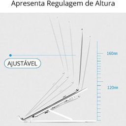 Suporte P/ Notebook Ajustável Ergonômico Dobrável Regulável - 5