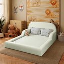 Ver imagem 1 de Cama Colchão Casal Montessoriana Infantil Proteção Lateral Cor:bege