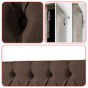 Ver imagem 7 de Cabeceira Painel Estofada Paris Suede Marrom Solteiro 90cm para Cama Box