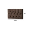 Ver mais imagens de Cabeceira Painel Estofada Paris Suede Marrom Solteiro 90cm para Cama Box