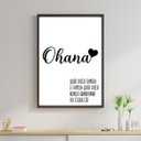 Ver imagem 1 de Quadro Ohana - Quer Dizer Família 24x18cm - com vidro:Madeira preta