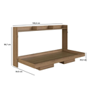 Ver imagem 6 de Cama Retrátil Articulada Solteiro Horizontal 80cm CH1080 Mel c/2 Nichos e Prateleira - Art In Móveis