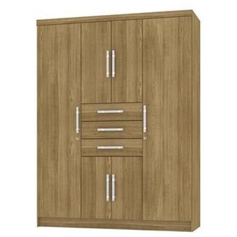 Guarda Roupa Taurus 6 Portas 3 Gavetas Imperial Nature - Vlr