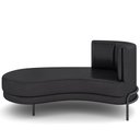Ver imagem 2 de Sofá Chaise Longue Sala de Estar Living Lucca Esquerdo D02 Couríssimo Preto B-159 - Lyam Decor