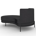 Ver imagem 3 de Sofá Chaise Longue Sala de Estar Living Lucca Esquerdo D02 Couríssimo Preto B-159 - Lyam Decor