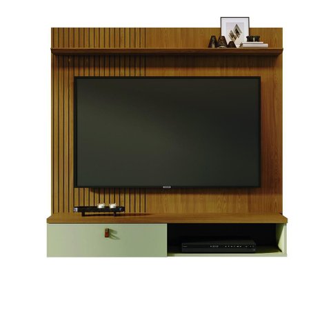 Painel para TV até 55 Polegadas MDF Iris Cumaru/Opala