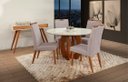 Ver imagem 1 de Mesa de jantar + 4 cadeiras Itália Tampo Redondo 120cm Peach