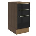 Ver imagem 1 de Balcão de Cozinha 40 cm 3 Gavetas Rustic/Preto Lux Madesa