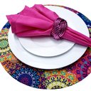 Ver imagem 2 de Kit 4 Guardanapos de Tecido Algodão Pink 39cmx39cm