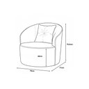 Ver imagem 4 de Poltrona Orgânica Decorativa Confortável Amore Bouclê Verde Oliva - Vimont Moveis