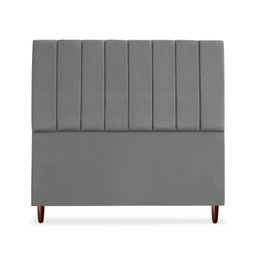 Cabeceira Estofada Casal Carla 140 Cm Suede Cinza - 1