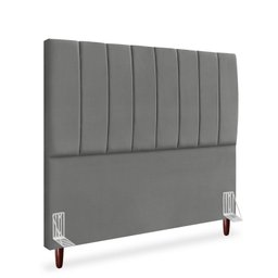 Cabeceira Estofada Casal Carla 140 Cm Suede Cinza - 2