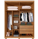 Ver imagem 4 de Guarda Roupa Filadélfia 4 Pts Cinamomo - Benetil