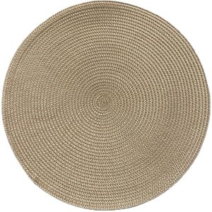 Kit 4 Americano Requinte Liso para Mesa Redondo 38cm Palha