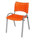 Ver imagem 3 de Cadeira Iso Base Cinza Escola, Escritório - Kit 3 Un