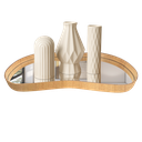 Ver imagem 1 de Bandeja com Borda em Madeira Nature Vidro - Espelho