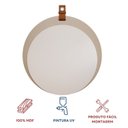 Ver imagem 4 de Espelho Decorativo 60x60cm com Alça em Couro Bella Yescasa