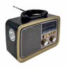 Rádio Am/Fm Retrô A Pilha E Tomada Usb/Aux/TF - Preto - 2