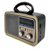 Rádio Am/Fm Retrô A Pilha E Tomada Usb/Aux/TF - Preto - 1