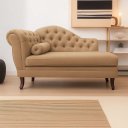 Ver imagem 1 de Recamier Divã Sofá 120cm Recepção Sala Larissa Suede:cappuccino/liso
