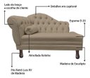 Ver imagem 4 de Recamier Divã Sofá 120cm Recepção Sala Larissa Suede:cappuccino/liso